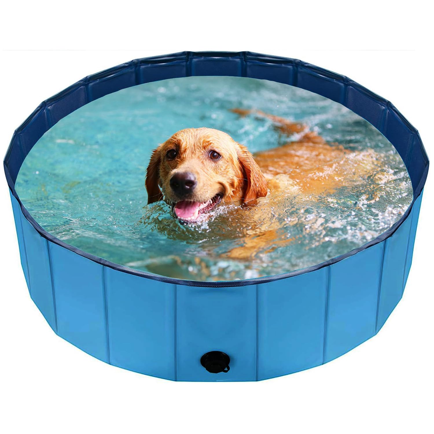 SHJOEE Bañeras para Perro Piscina Plegable para Perros Gatos Piscina para Mascotas Grandes Medianos Pequeños Mascotas Bañera Portátil para Mascotas PVC Antideslizante para Interiores y Exteriores