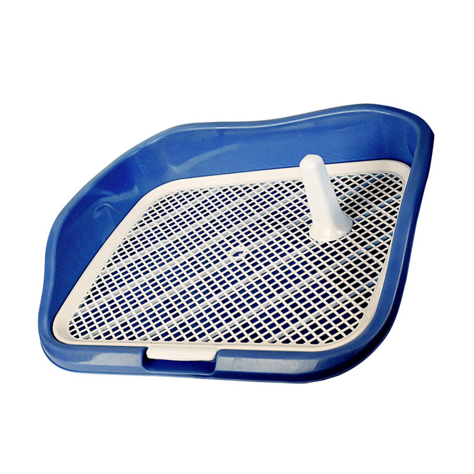 Generic Bandeja para Orinal para Perros con Vallas Elevadas y Almohadilla de Malla Extraíble para Adiestramiento de Perros en Interiores 21,7x18,1 Pulgadas (Blue)
