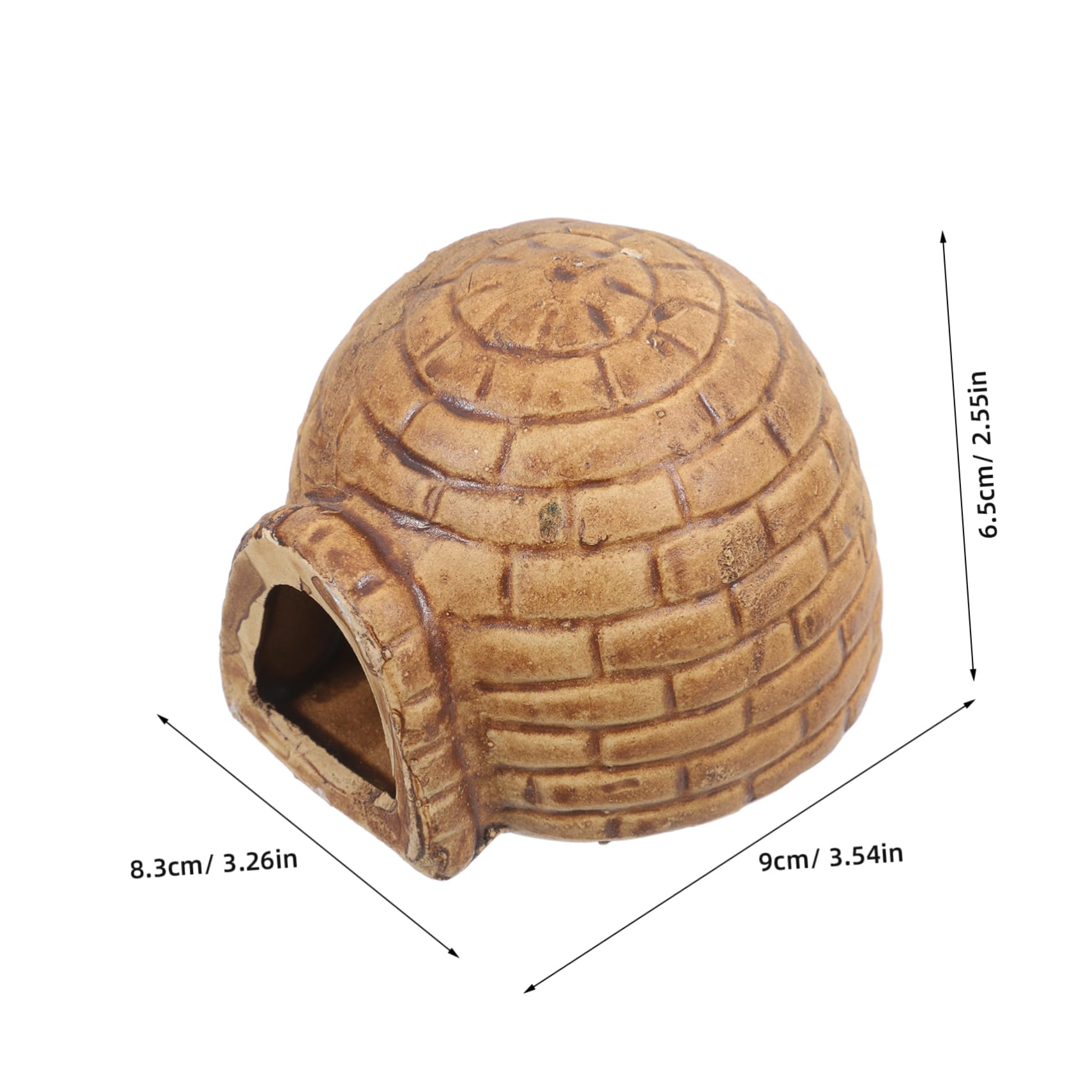 BESPORTBLE Aquarium Shrimp Hideout Igloo Betta Fish Shelter Reptile Hides Fish Tank Cave Turtle Tank Accessories
