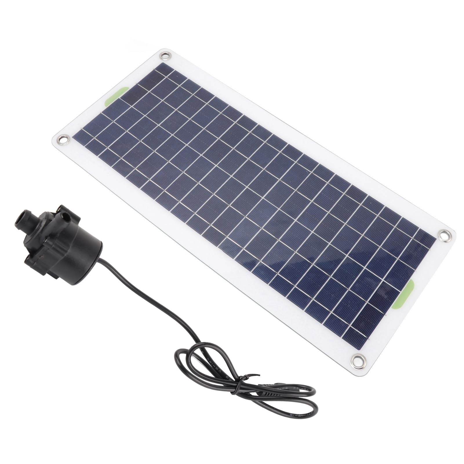 Kit Pompa Solare per Laghetto con Pannello Fotovoltaico 30W, Pompa Acqua 19W DC12V, Portata 800 L/h Sollevamento 5m