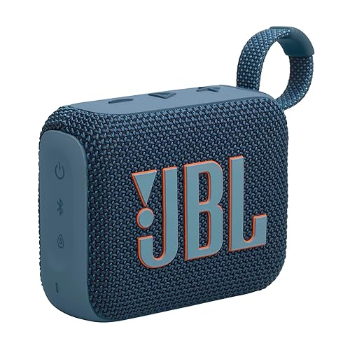JBL Go 4 - Blau – Tragbare Bluetooth-Lautsprecher-Box mit JBL Pro Sound, tiefem Bass und Playtime-Boost-Funktion – Wasserfest und staubfest – 7 h Laufzeit - Blue