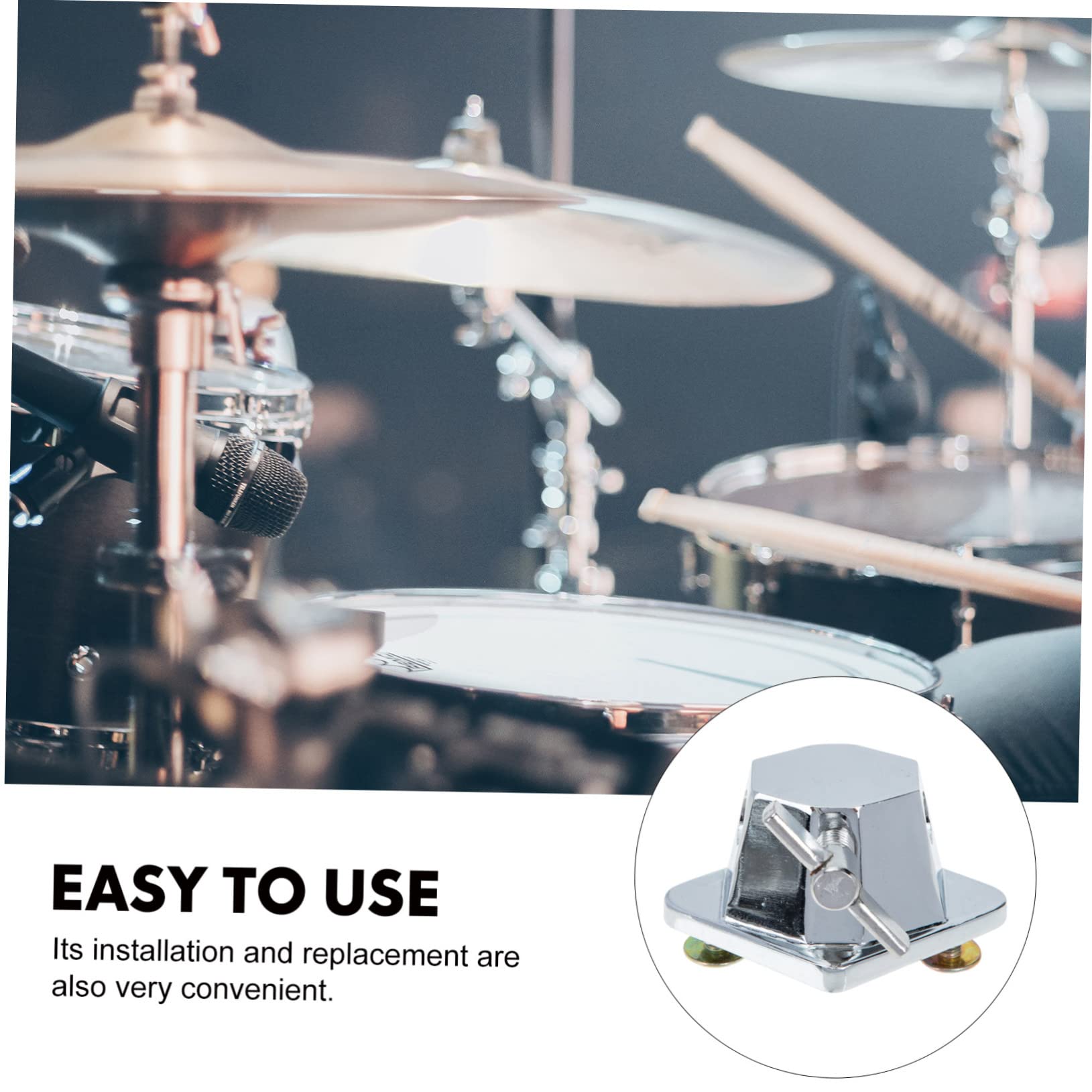 3pezzi Base Per Tom Percussion Instrument Di Facile Da Installare Accessorio Per Batteria Sostituzione Per Gambe Di Tamburo Compatto e Leggero Per Performance e Pratica