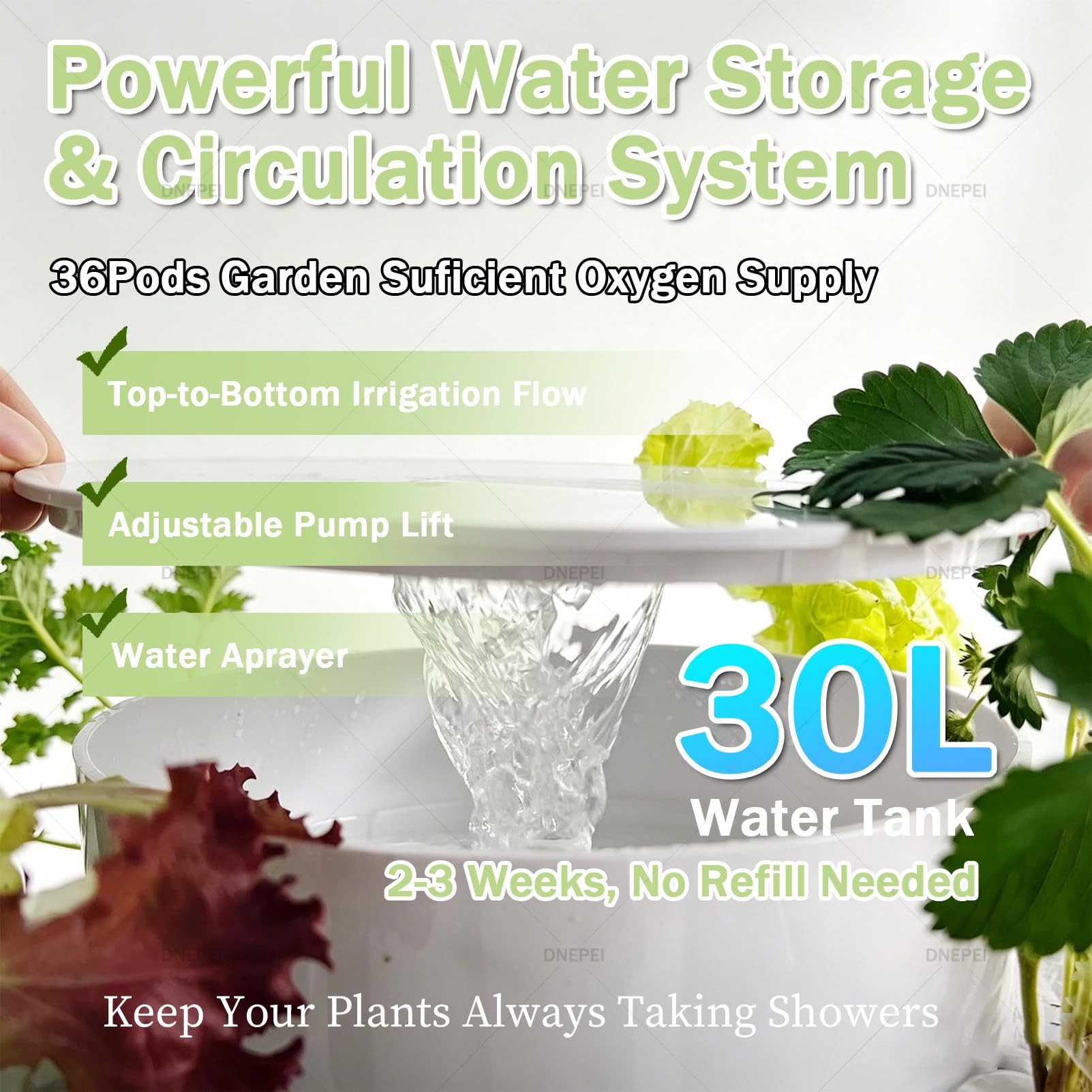 Zestaw do kiełkowania hydroponicznego 20/28/36 i pionowa wieża uprawowa z oświetleniem LED i pompą wodną, ​​bezglebowy ogród wewnętrzny do ekologicznych warzyw z farmy na stół 9layers