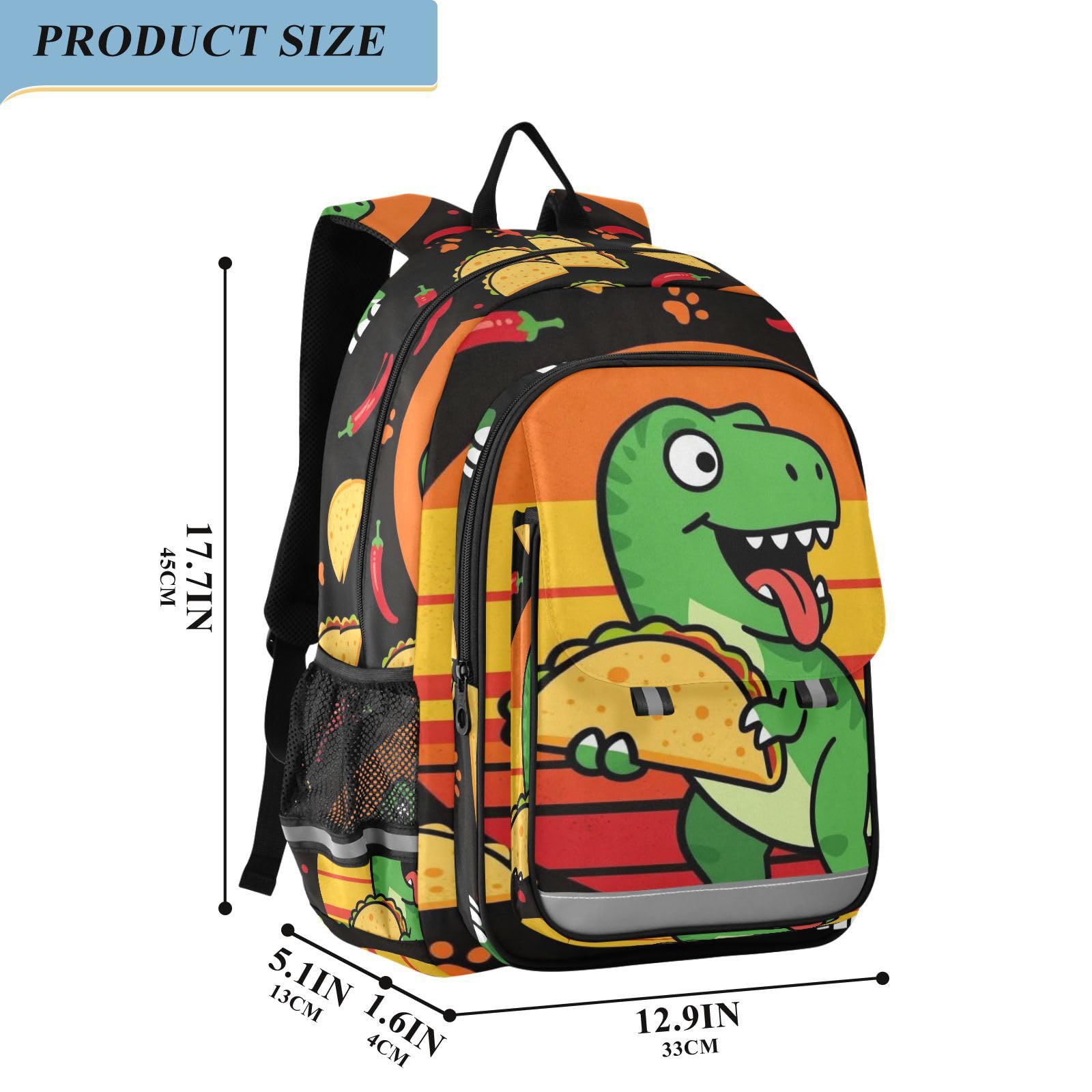 GuoChe Zaino per bambini con chiusura a scatto, motivo: rettile pastello