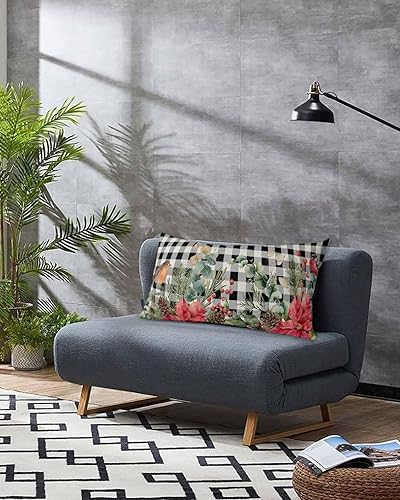 Miniatura 10 de Fundas de almohada rústicas de Navidad de tamaño estándar, 2 paquetes de fundas de almohada para cama, funda de almohada para sofá, sofá, cuerpo