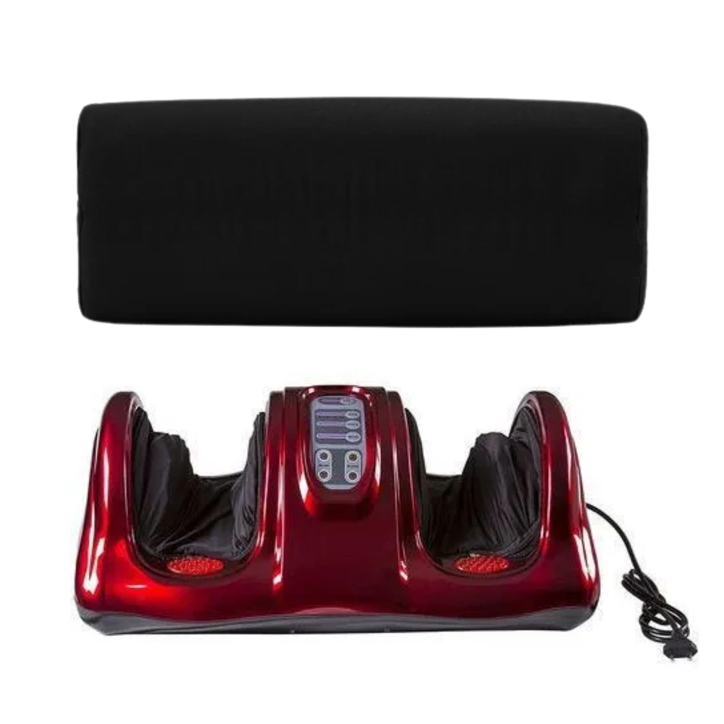 Foot Massager Cover with Drawstring Closure for Perfect Fit - Soft and Comfortable Storage Case for Electric Massagers (Black)