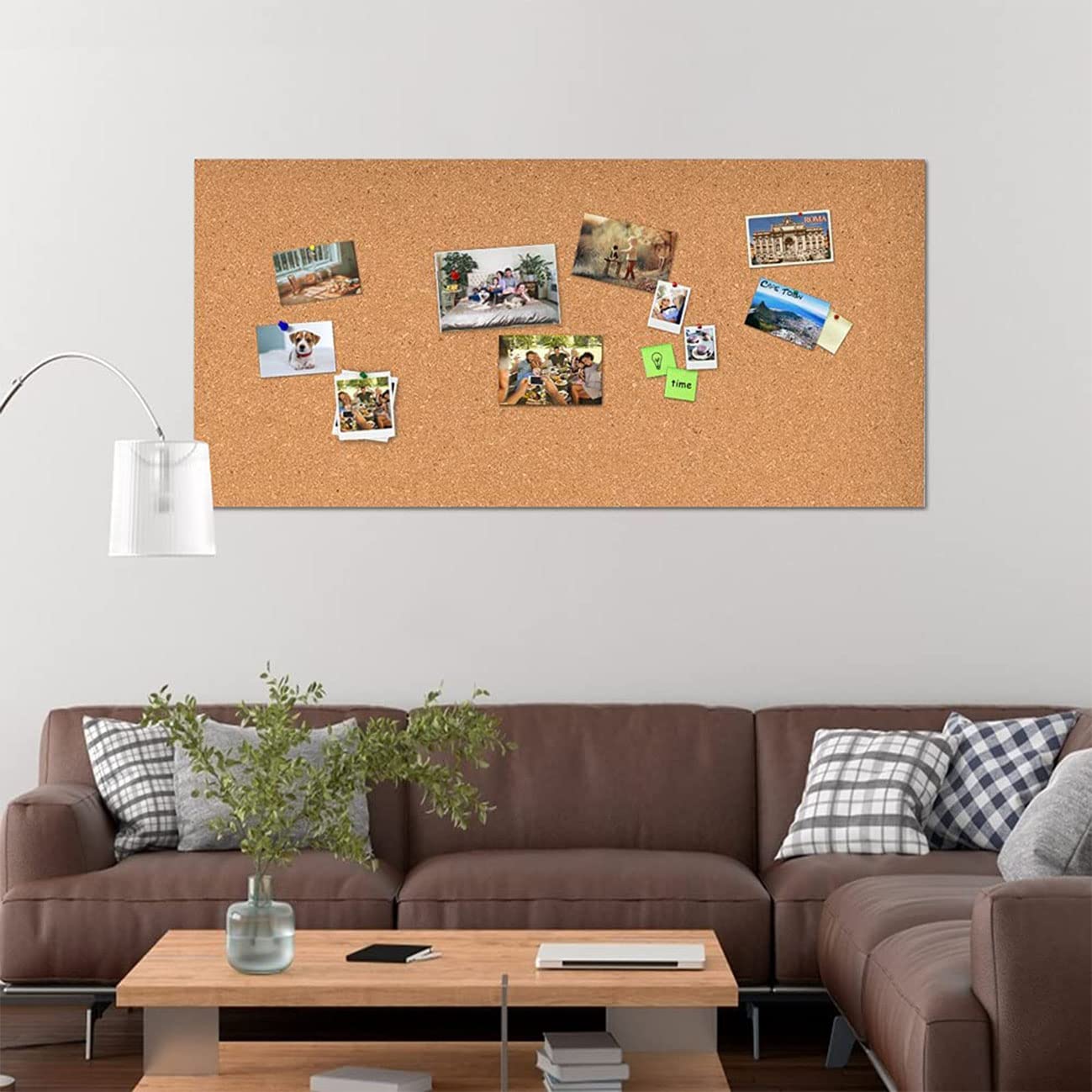 Okydoky Pinnwand Korkpla(40 * 120cm,6mm), Selbstklebende Kork Borad Rolle, Korktafel zum Fotos aufhängen, Cork Bulletin Bars für Büro, Schule und Zuhause(6mm,DE)
