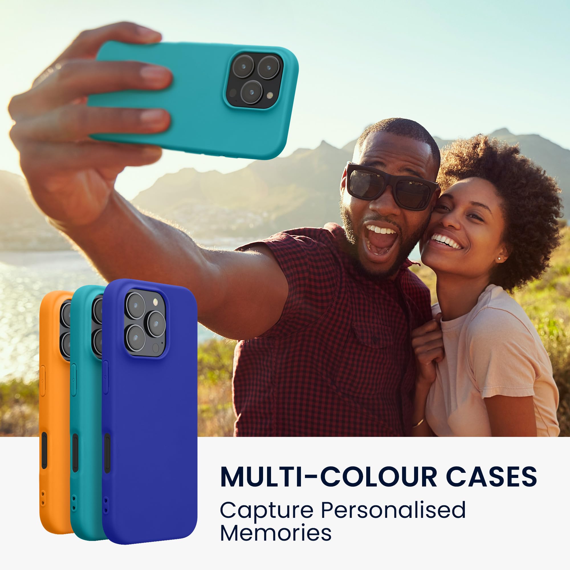 kwmobile Case for Apple iPhone 16 Pro Case - Soft Cover - Shockproof TPU Material - Wireless Charging - Teal Matte - Image 3