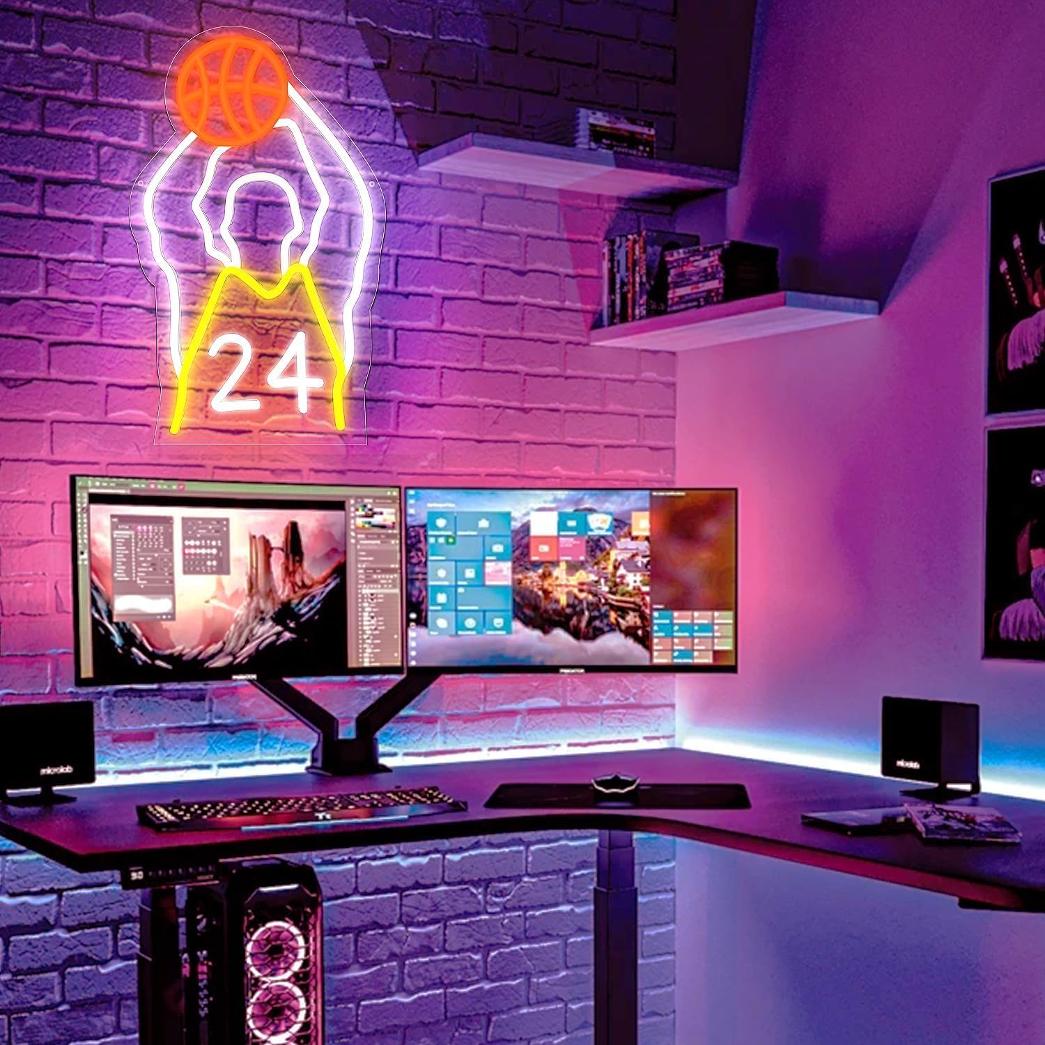 Basketball Neon Sign - Dimmable LED Neon Light for Gaming Room & Birthday Party, Perfect Wall Decor for Home Bar, Christmas & Basketball Fan Gift - Image 6