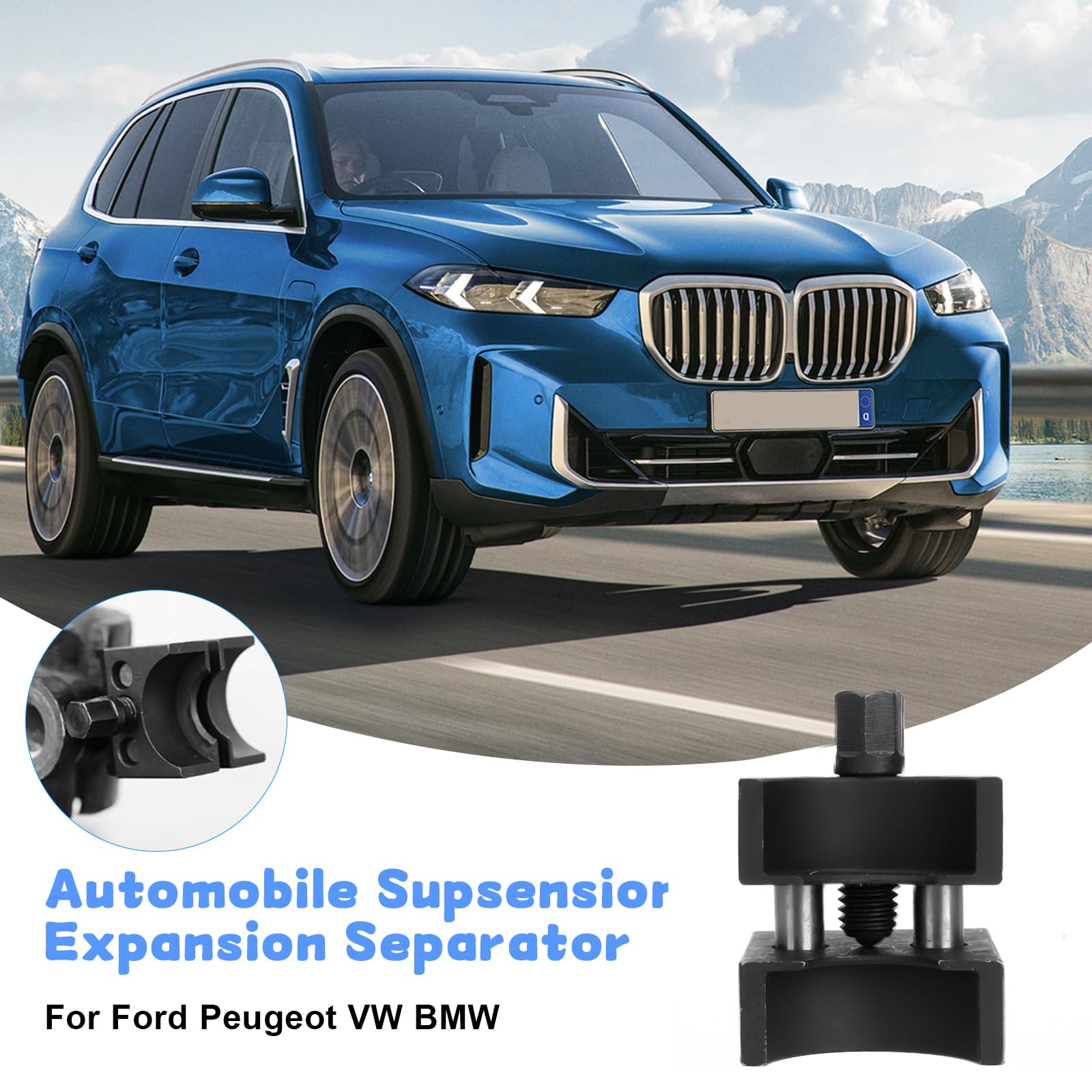 Spargitore per ammortizzatore, mozzi alla caviglia, strumento per sospensione auto, spargitore dell'asse, spargitore per auto, sospensioni Strut Split Hub Knuckle Spreader