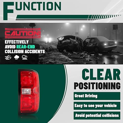 Miniatura 5 de KUAFU Luz trasera derecha sin bombilla compatible con Chevy Chevrolet Silverado 1500 2500 HD 3500 HD GMC Sierra 3500 HD 2014-2018 modelo dual