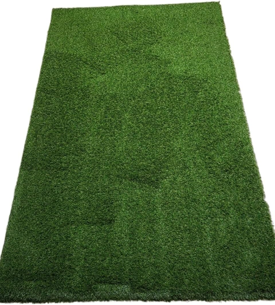 4FTX7FT Artificial Grass Turf Lawn,Green Artificial Grass Rug with Drainage Holes for Garden Lawn Landscape