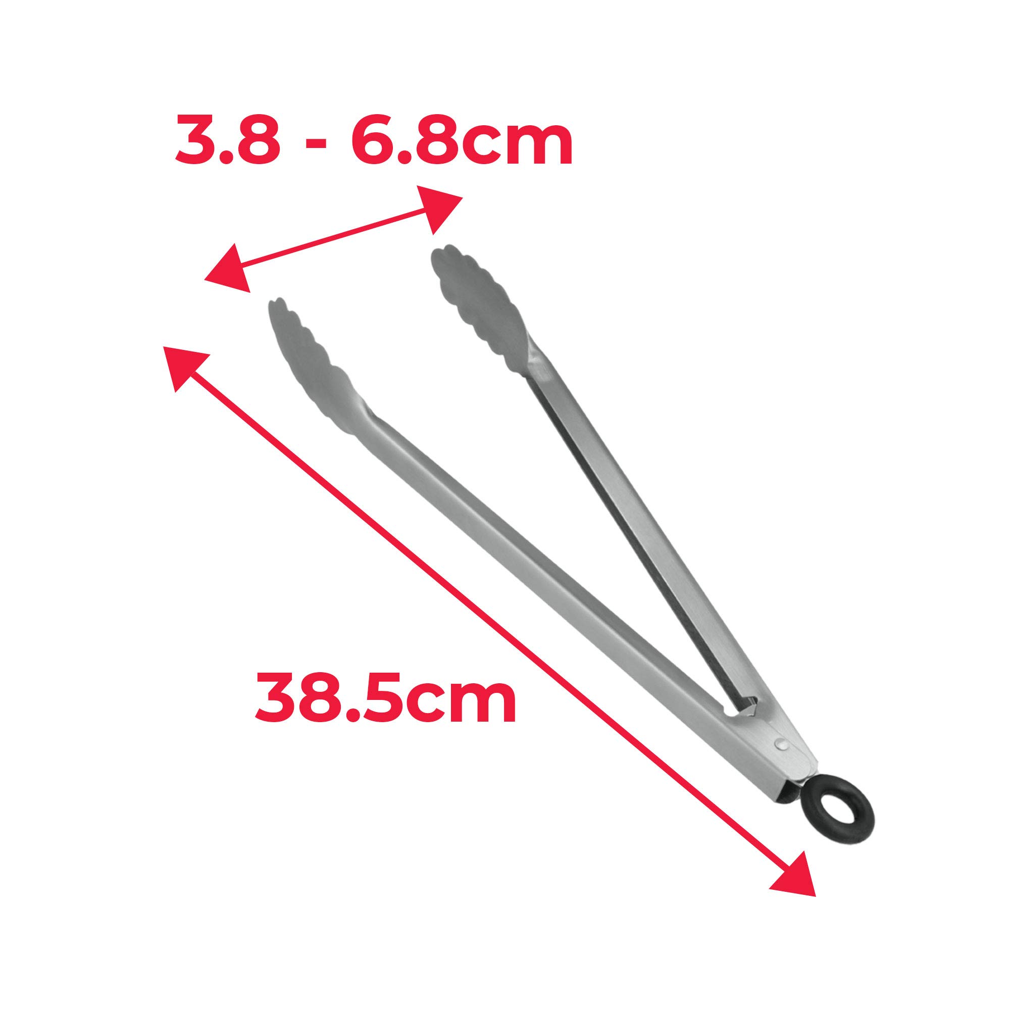 Metaltex Küchenzange, 30 Cm Edelstahl – Rostfrei, Mit Geriffeltem Griff
