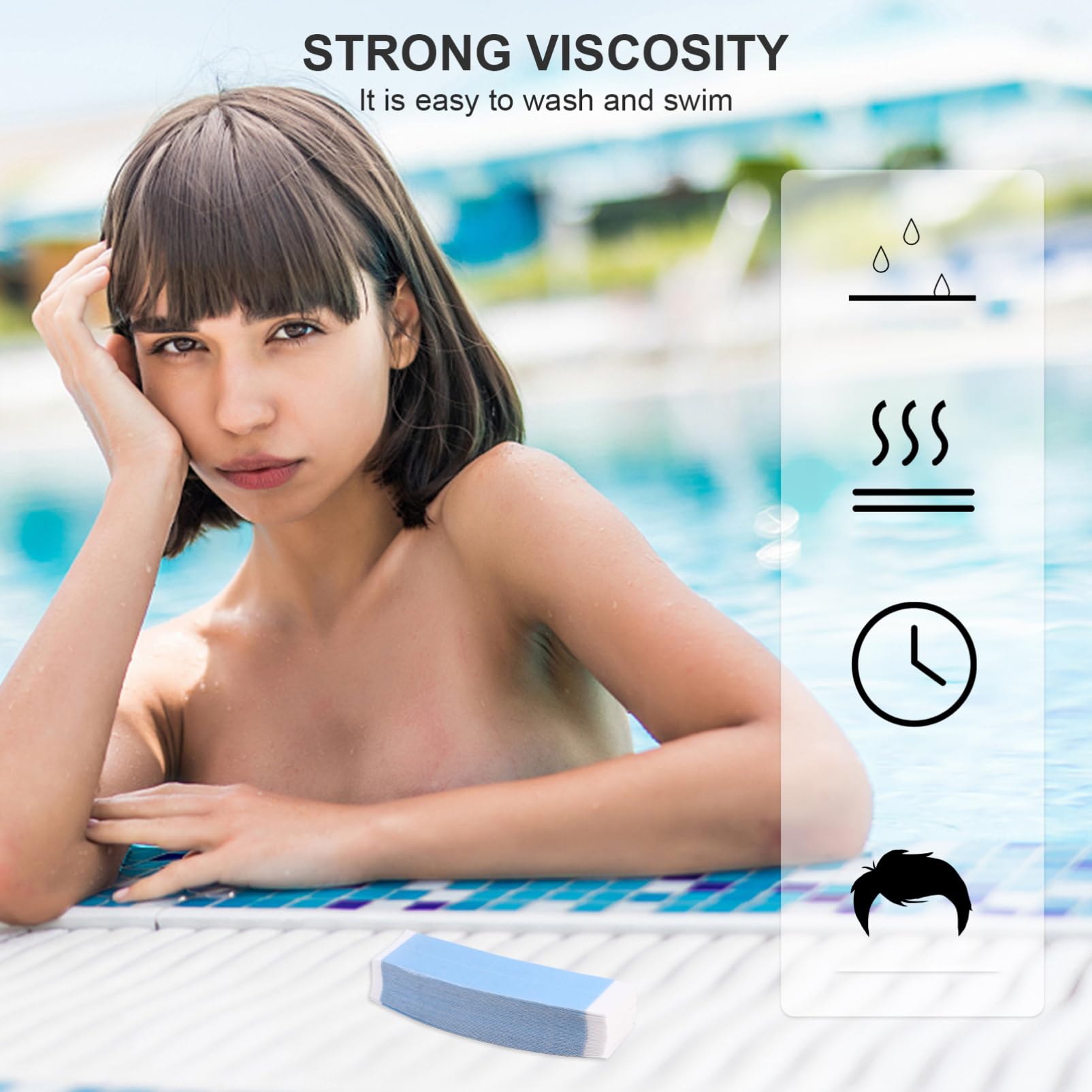 TOVINANNA Wig Tape for Women/Female 36pcs Strong Double-Sided Adhesive Hair Extension Tapes