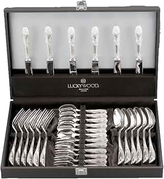 Amazon|ラッキーウッド カトラリーセット 日本製 パリ洋白 30pc Amazon|ラッキーウッド カトラリーセット 日本製 パリ洋白 30pc