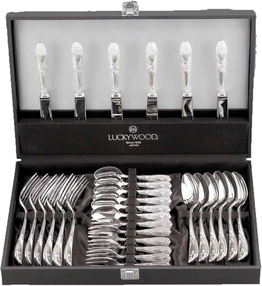 ラッキーウッド　パリシリーズ　カトラリー8本セット Amazon｜ラッキーウッド カトラリーセット 日本製 パリ洋白