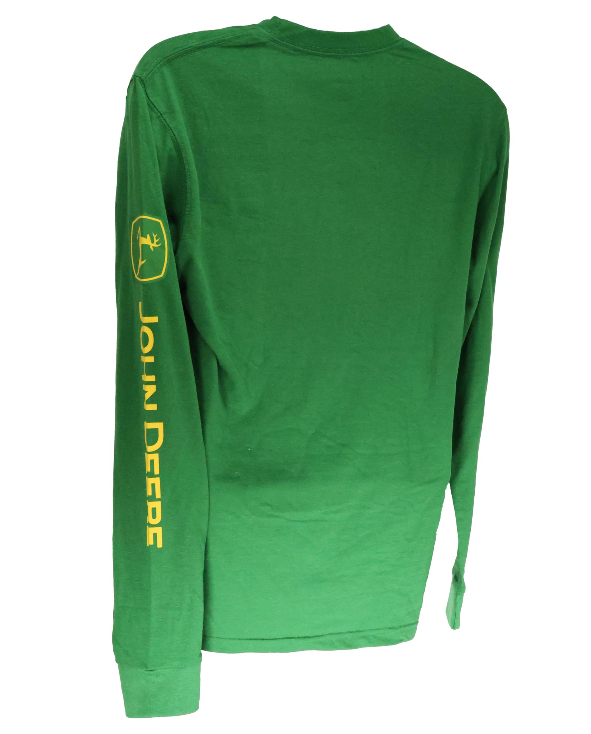 John Deere Solid Long Sleeve Tee with Logo on Sleeve