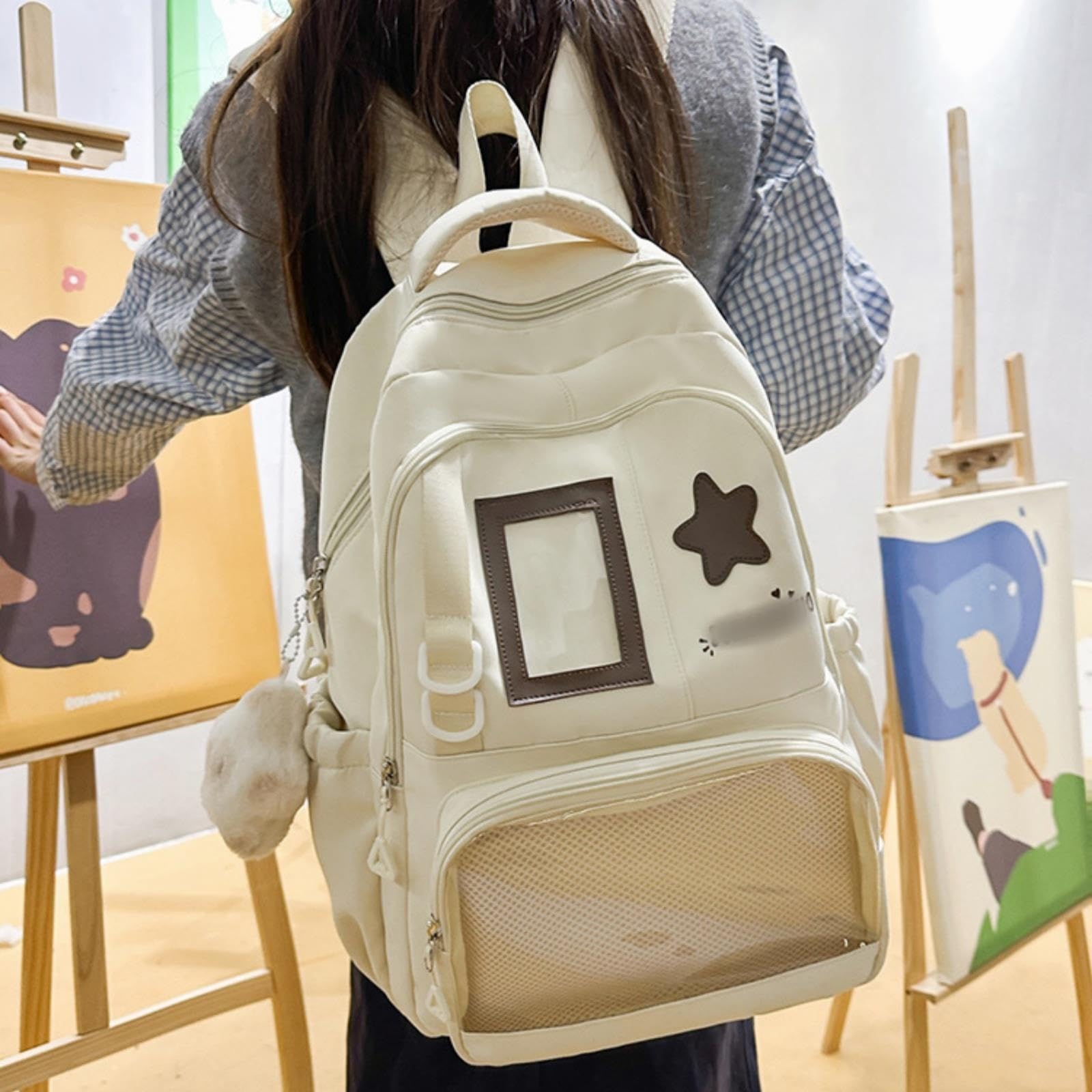 Zaino Kawaii Ita Per Donna Borse Giapponesi Trasparenti Di Grande Capacità