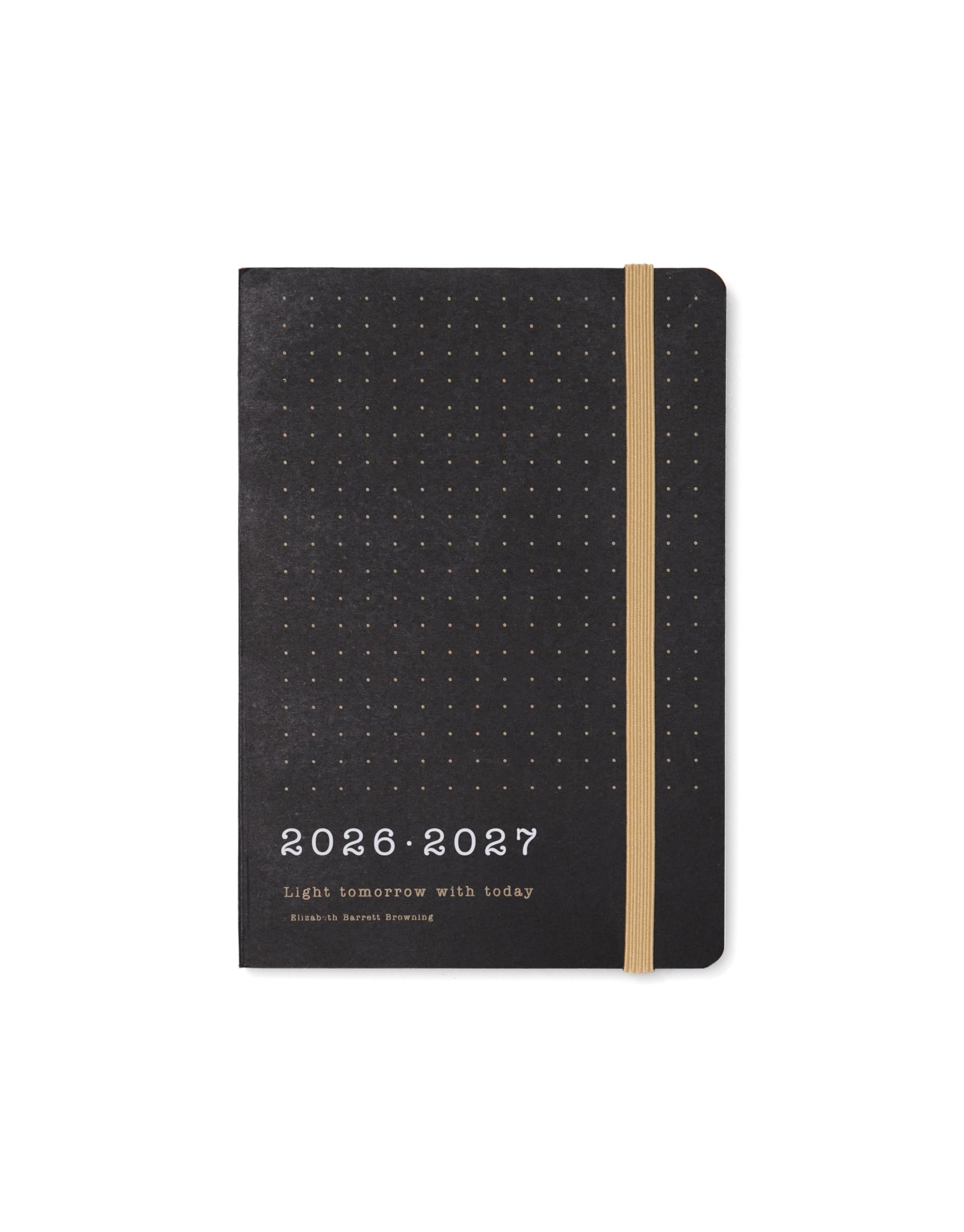 Letts of London Eco Writers Quotes A6 academic 2026/2027 week to view diary - Black Kraft 27-031481