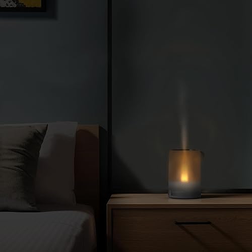 Miniatura 5 de Sharper Image VOTIV 4 Humidificador ultrasónico con luz de vela sin llama, controles táctiles, niebla fría, apagado automático, humidificación sin