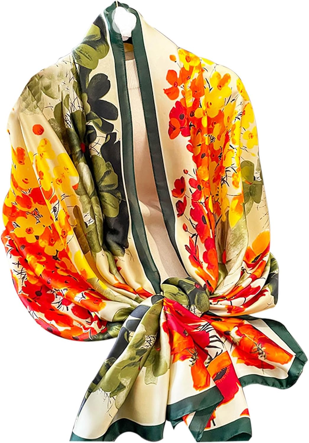 Hioyiwse Shawl Scarf For Women Lightweight Scarves Floral Pattern Formal Evening Dressesformal Shawl Summer Wraps