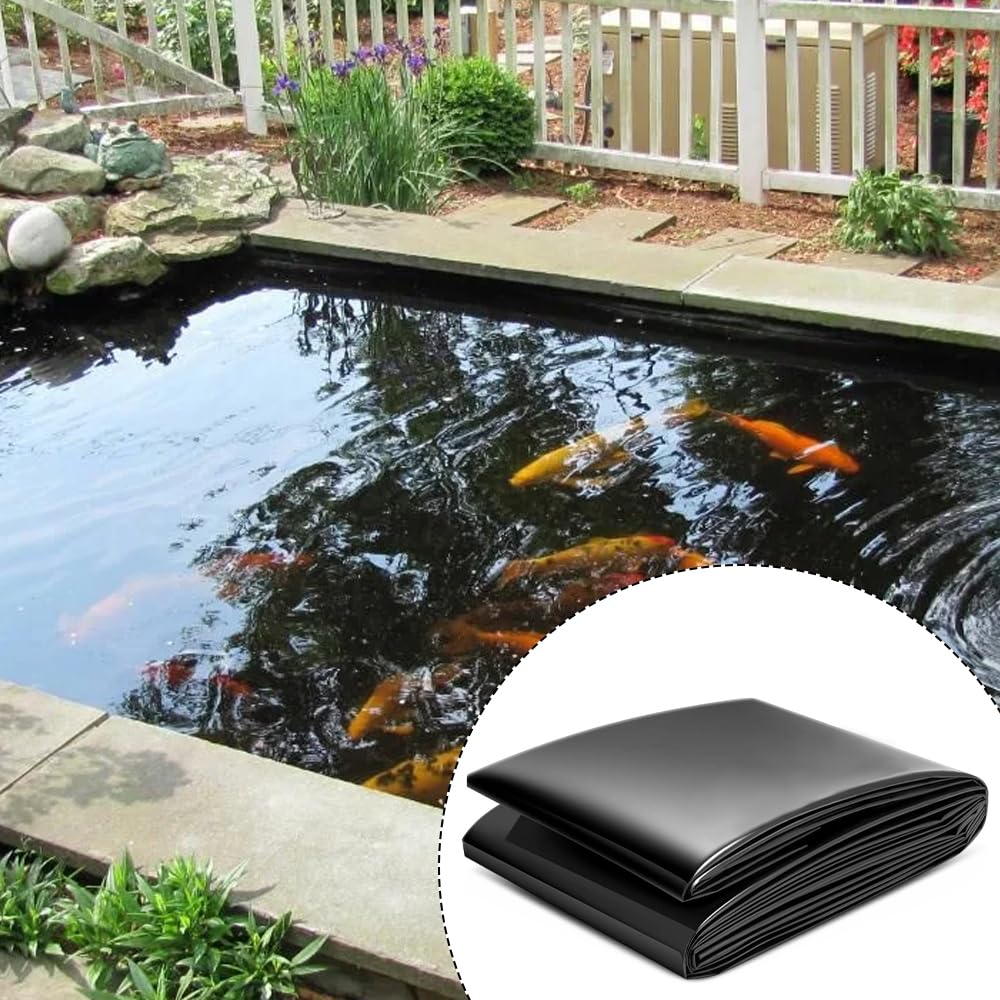 Bâche Bassin Jardin 2x3m 0.2mm - Liner Étang Poisson Cascade HDPE Étanche Anti-UV