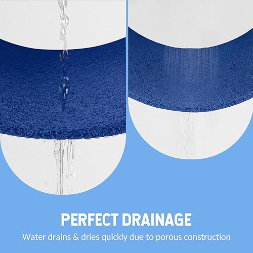 Vista 12 de Tapete antideslizante de secado rápido para bañera, ducha, piso, baño, hogar, cocina, hotel (gris, 24 x 16 pulgadas)