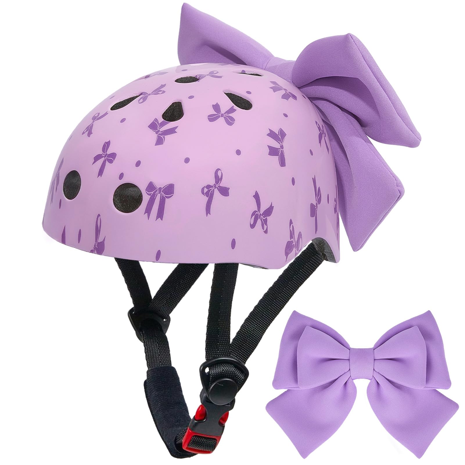 Helmet for Kids 8-14, Kids Bicycle Helmet with DIY Bowknot Adjustable Youth Bike Helmets for Girls, Helmets for Skating Bike Scooter Skateboard-image-19