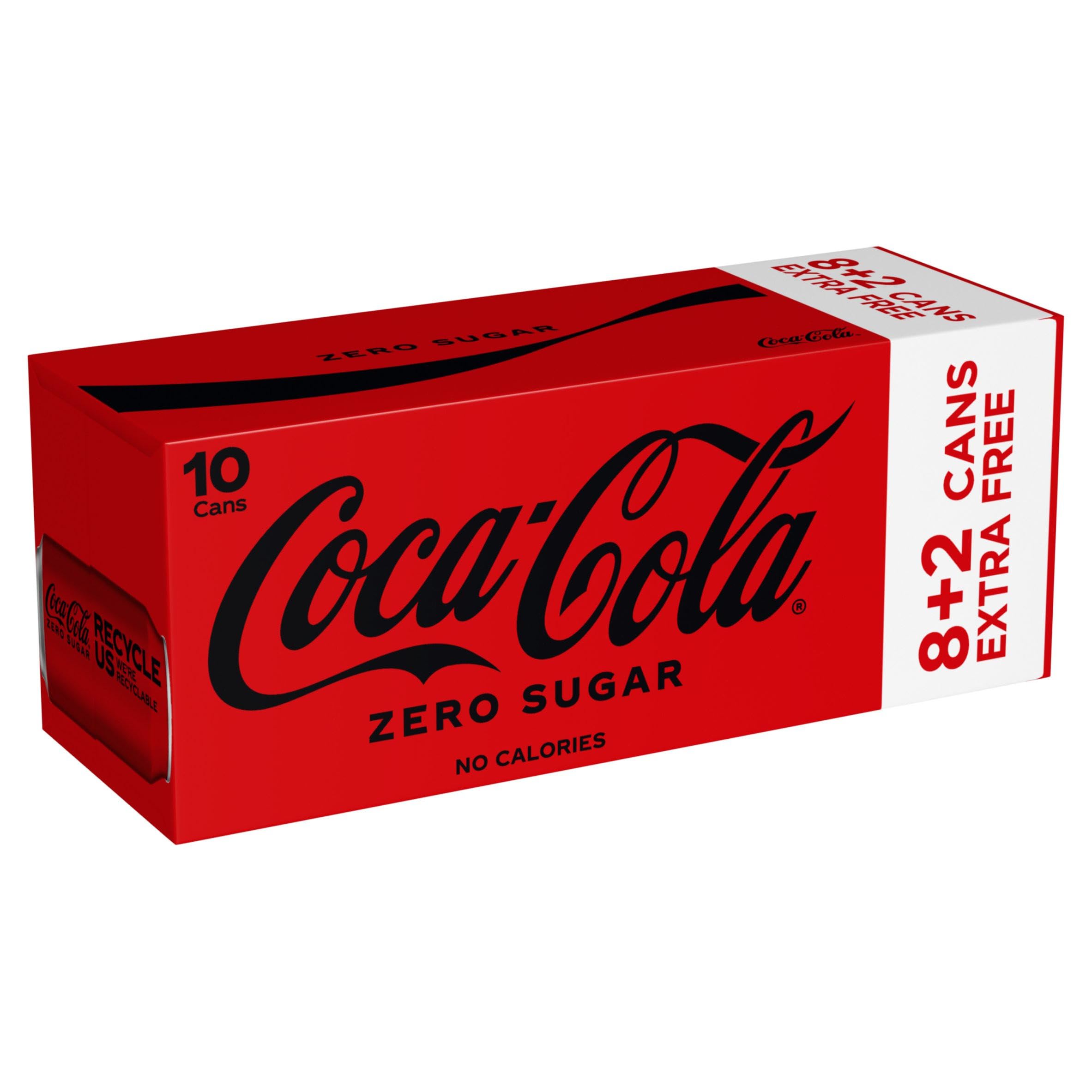 Coca-Cola Zero Sugar 10 x 330ml (8 x 330ml + 2 x 330ml Extra Free)