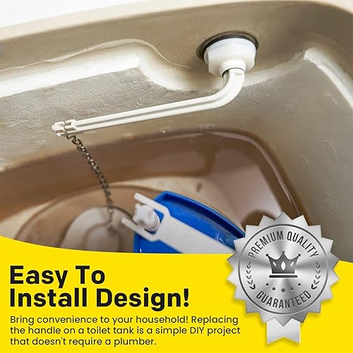 Miniatura 5 de Qualihome Toilet Tank Flush Lever Replacement for American Standard (White, Straight Arm)