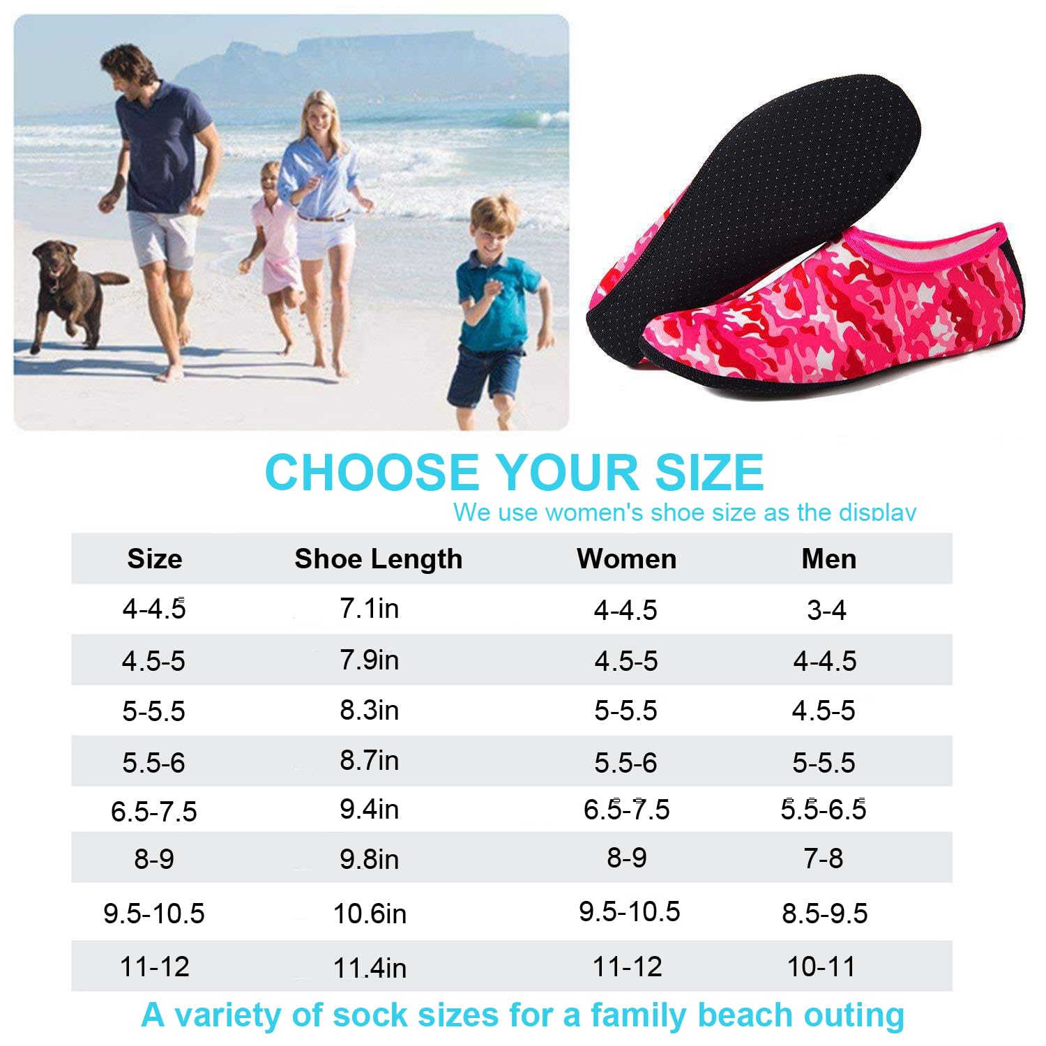 Calcetines de neopreno para playa y buceo, 2 mm de grosor, calcetines de arena y aleta para mujeres y hombres, ideales para voleibol