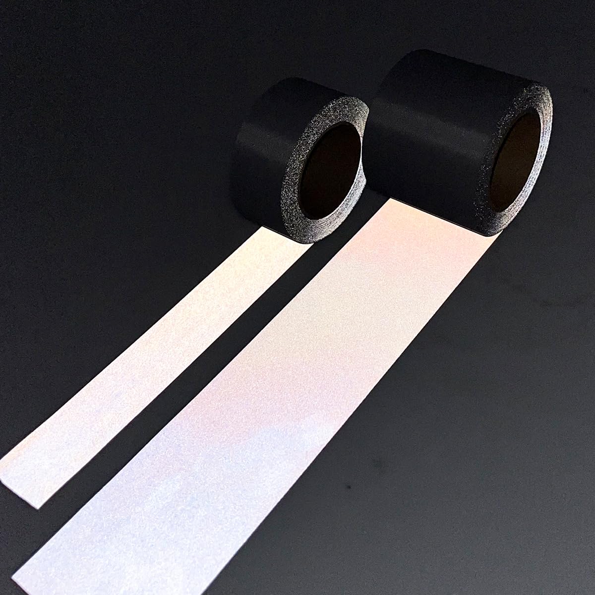 Lot de 2 rouleaux de ruban adhésif réfléchissant à coudre haute visibilité Argenté 2,5 cm 5,1 cm x 9,1 m