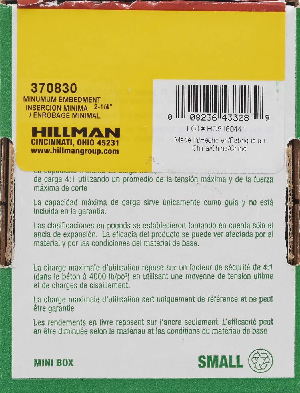 Hillman 370830 Hex Head Sleeve Anchor, 1/2 X 3-Inch, 12-Pack