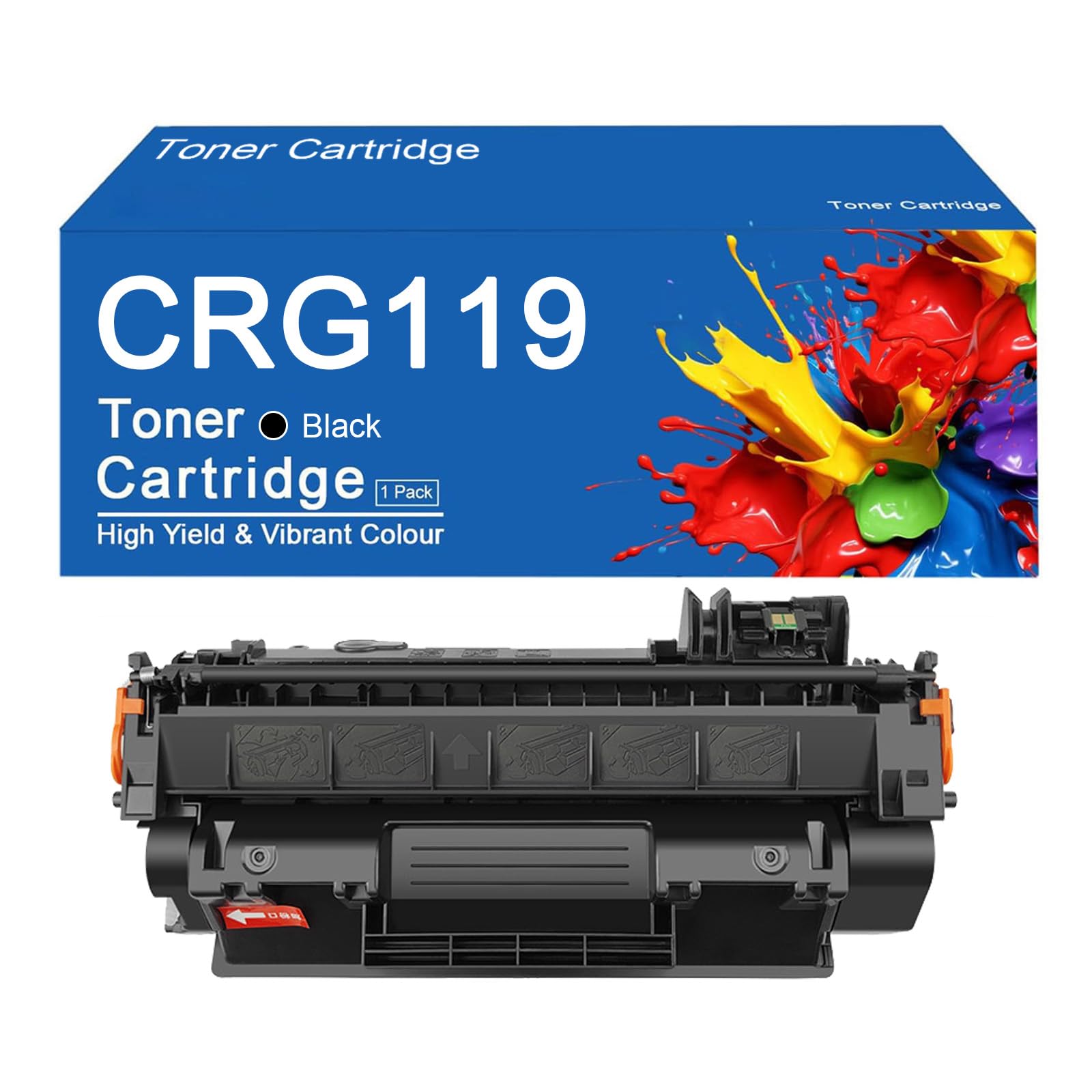 Cartuchos de tóner CRG119 de Alto Rendimiento, compatibles con Las impresoras Canon imageCLASS LBP251dw, LBP253dw, LBP6300dn, LBP6650dn, LBP6670dn y MF414dw.,CRG119 -1Pack