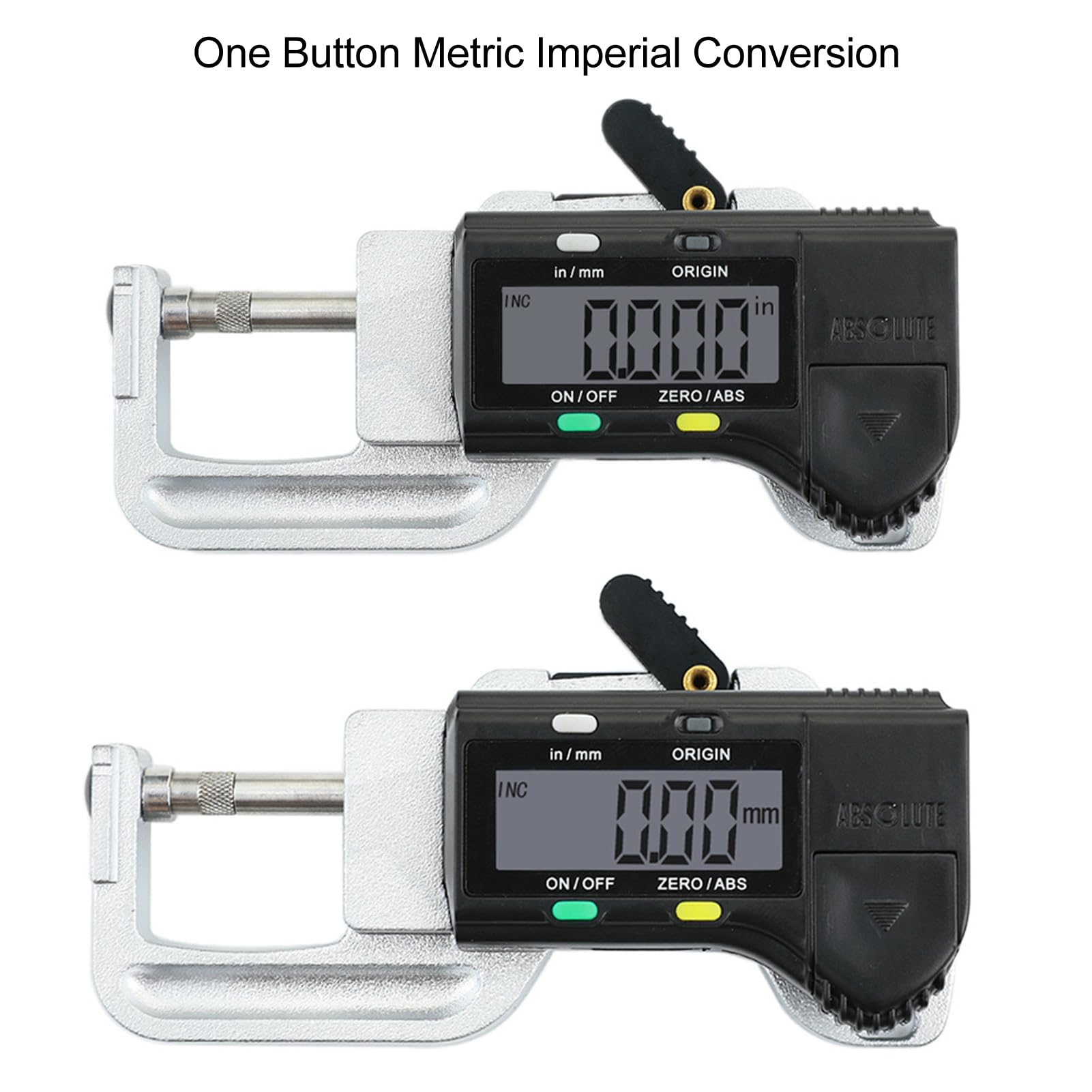 Medidor de espesor con pantalla digital Herramienta de medición de espesor horizontal desmontable con caja de almacenamiento para joyería Papel Cuero 0-12,7 mm 0,01 mm