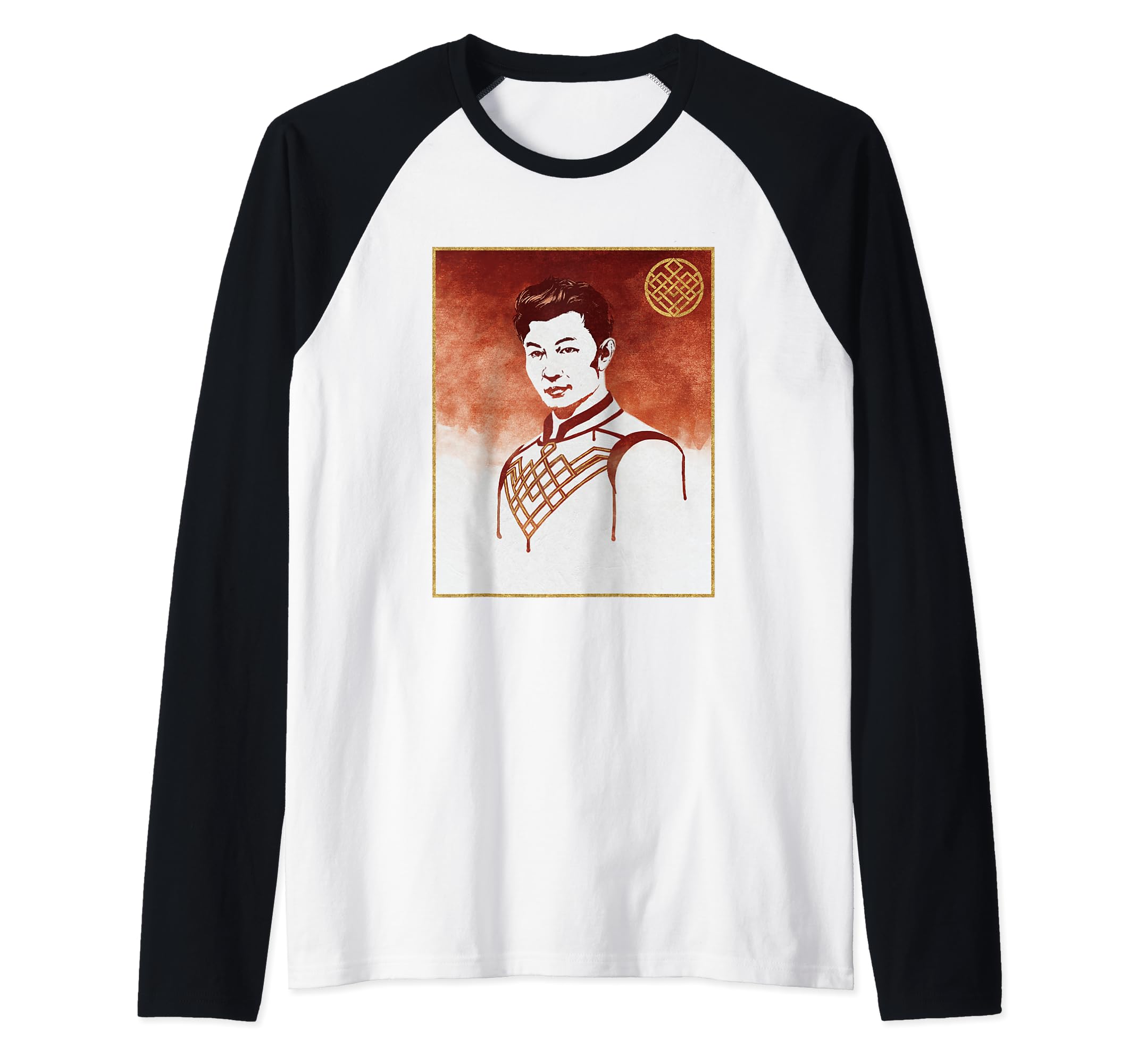 T-shirt Shang-Chi Marvel maillot baseball bicolore coton manches raglan - 2
