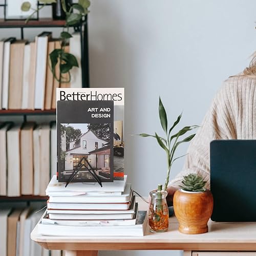 Miniatura 5 de STOBOK Organizador negro para libros, decoración y correos, álbum de periódico, archivo, revistas, archivos, organizador de carpetas de hierro,