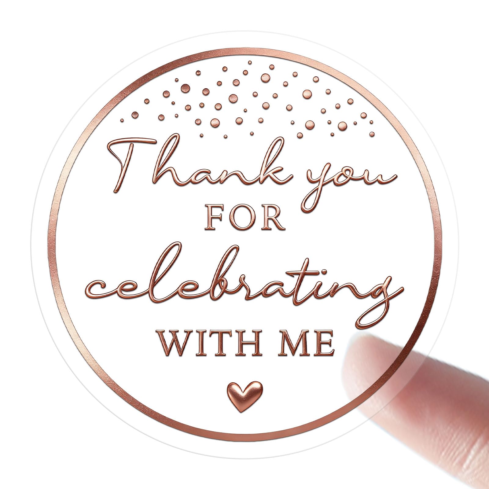 1000 Gold Foil Thank You Stickers - 1 Inch 'Thanks For Celebrating With Me' Labels For Birthday, Wedding Favors