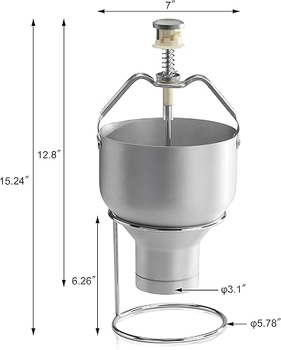 Miniatura 2 de New Star Foodservice 37463 Dispensador de panqueques de aluminio de grado comercial con soporte, color plateado