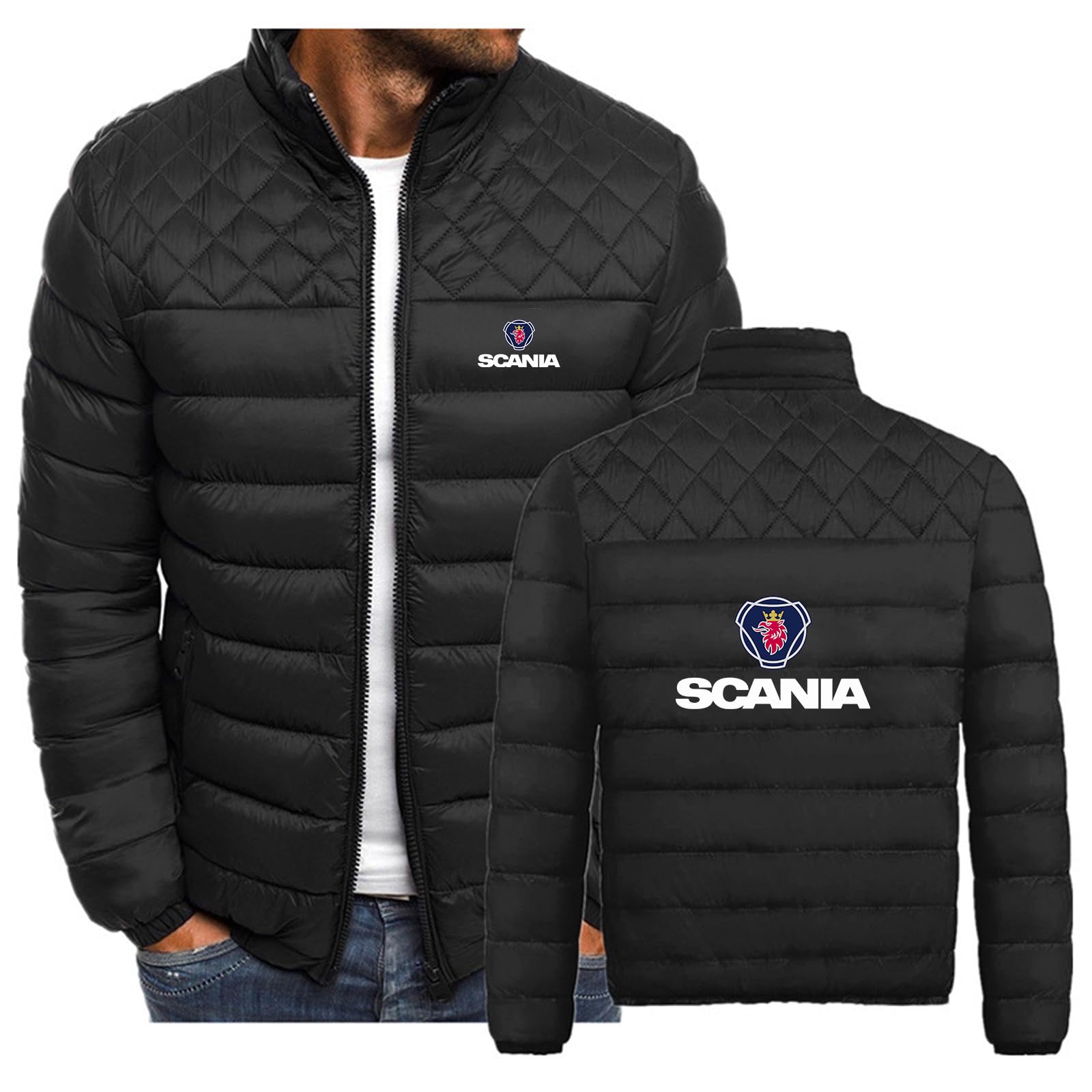 RKSTN Vestes pour Hommes en Velours d'Agneau avec Capuche Veste en Coton Épaissie Multi-Poches