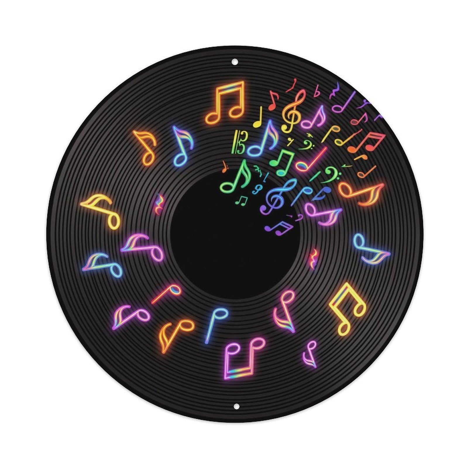 Colorful Music Vinyl Records Separate Rainbow Split Metal Tin Sign