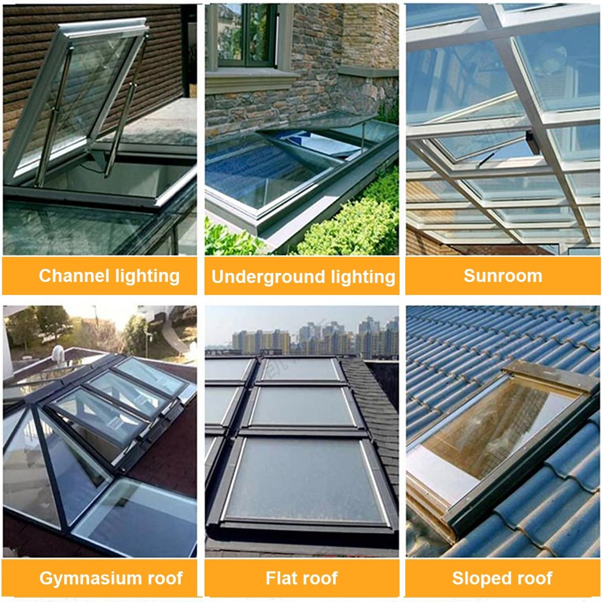 Claraboya con Vidrio Templado de Doble Capa, Claraboyas para Techos con Manijas, Claraboya con Ventilación para Techos Inclinados para Áticos, Terrazas Y Sótanos(LxW 28x24in/70x60cm)