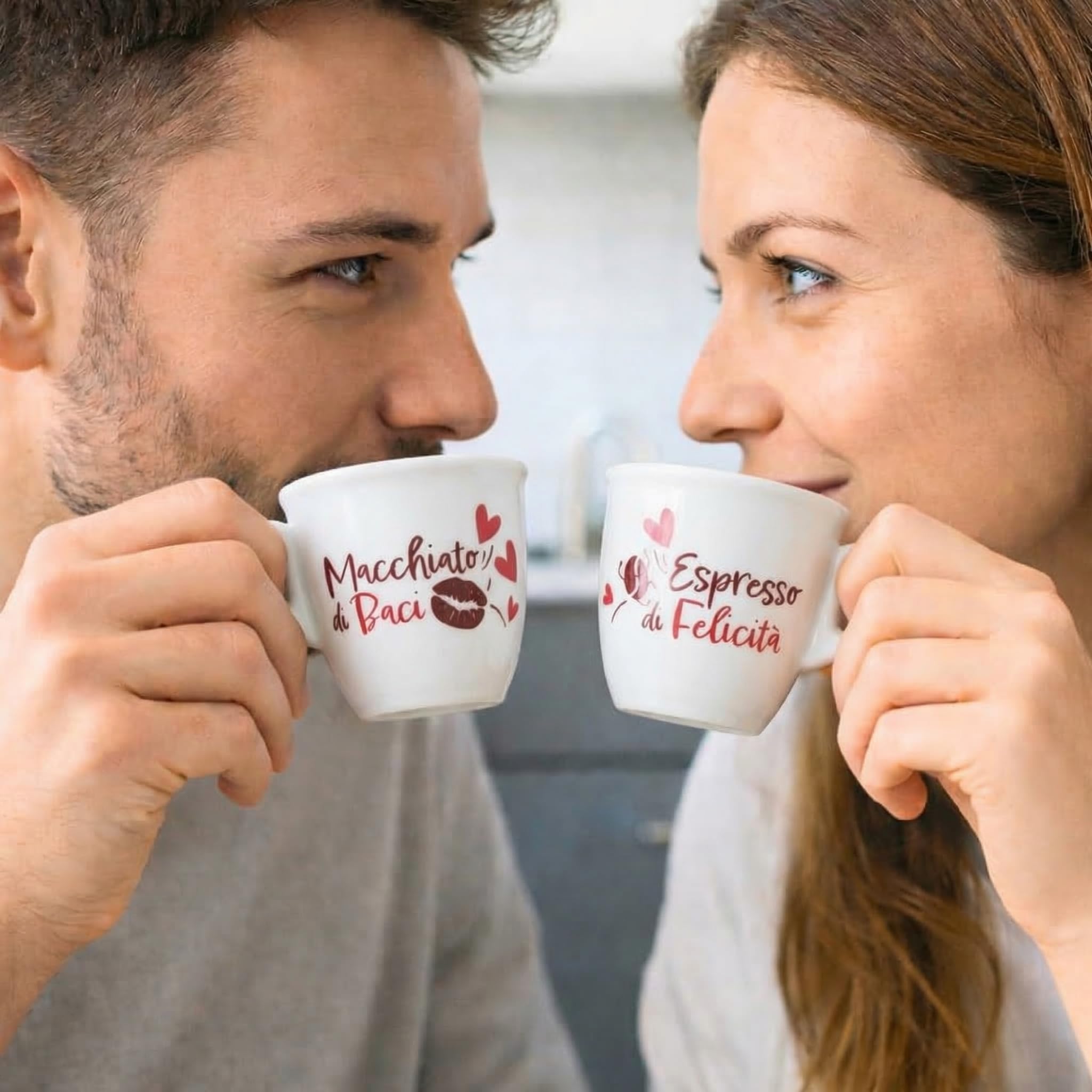 Tasses à café BrandPrint en duo, le cadeau de couple idéal pour anniversaire