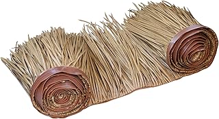 10m*0.5m Mexican Style Straw Roof Thatch Artificial Palm Thatch Rolls Tiki Bar Hut Duck Boat Blinds Grass Runner Rolls Palapa Thatch Roofing for Garden Patio Umbrella Covers Winter Fence Party Decoration