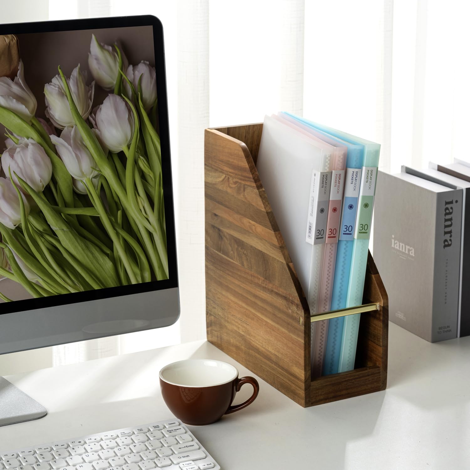 Vertical File Organizers AmazingSpark 5 Pack Magazine File Holders ...