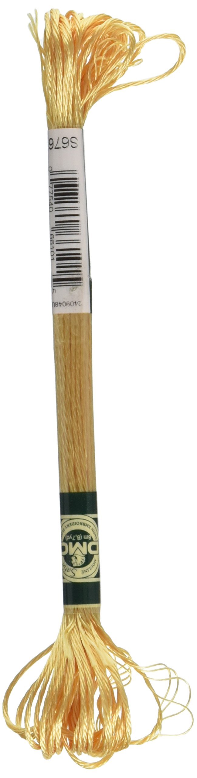 DMC Satin Floss 8.7yd-Light Golden Brown, Rayon, 8.7-Yards