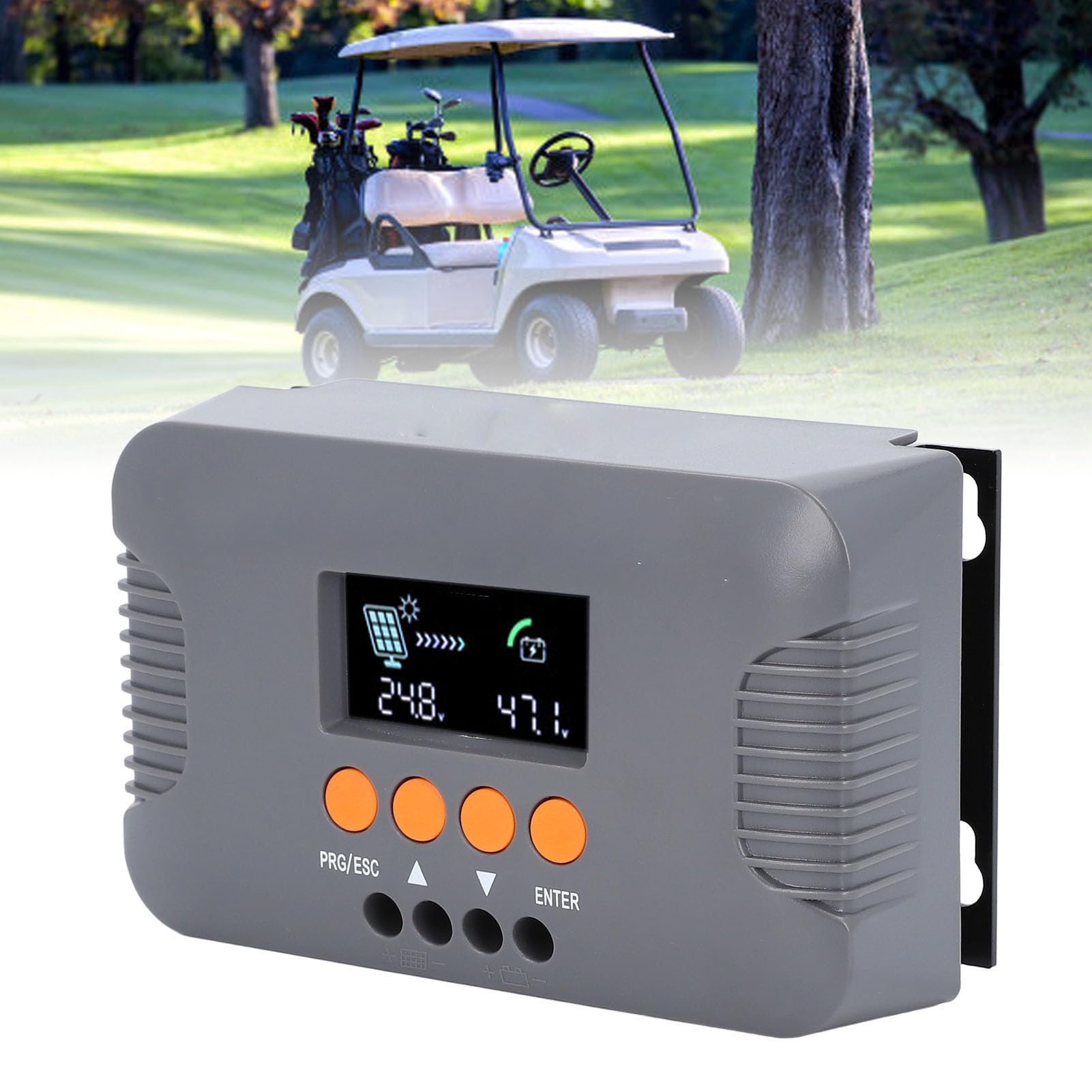 Haofy Regolatore di Carica Solare Regolatore MPPT 10A 24V-72V con Protezioni Elettroniche per Batterie Al Litio
