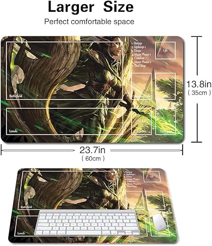 Miniatura 2 de Juego de mesa MTG Playmat Games Tamaño 60X35 cm CCG Compatible para TCG RPG CCG Play Mats (Nissa, Voz de ZENDIKAR-Zone)