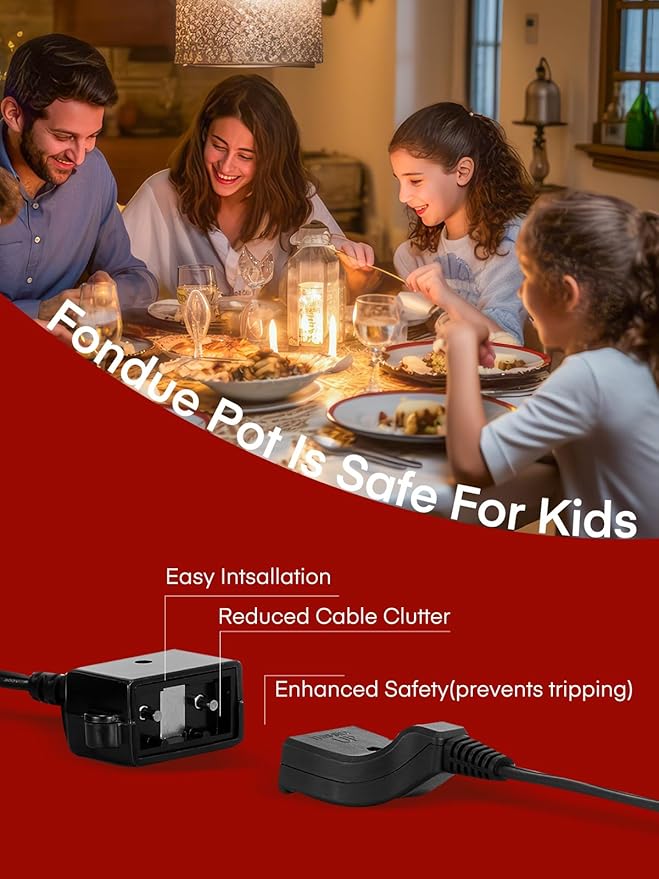FOHERE 1500W Fuente de Chocolate Eléctrica 1.4QT Antiadherente con 8 Tenedores miniatura 6