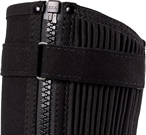 Miniatura 6 de HORZE Amara Adulto Ecuestre Media Chaps  Par de Cuero Sintético con Cremallera  Tabla de tallas precisa en las imágenes